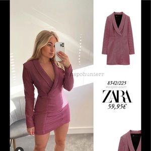 Zara Dress for $95 💗Nwt Zara houndstooth blazer dress